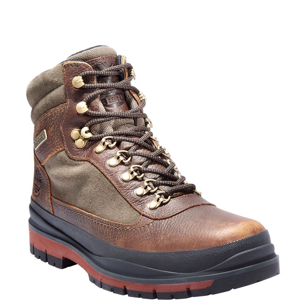 Timberland Μποτες Χιονιού Ανδρικα Καφε - Field Trekker Waterproof - Greece 9147328-WT